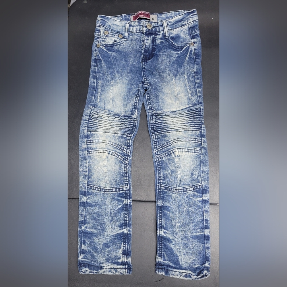 Denim and Rivets Stylish Blue Distressed Kids Jeans